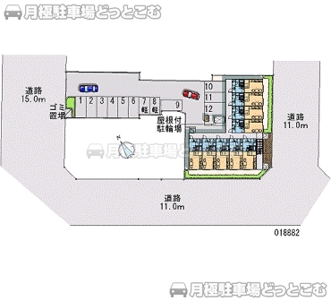 函館市大森町9－1の月極駐車場2