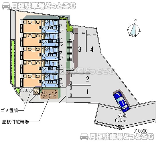 三島市幸原町1－6－6の月極駐車場2