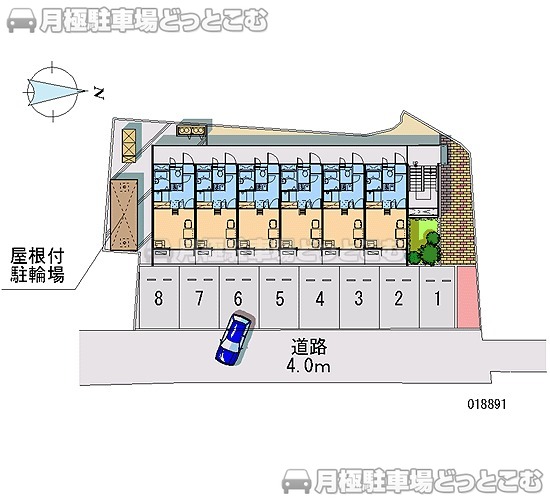 熊本市中央区黒髪2－29－20の月極駐車場1