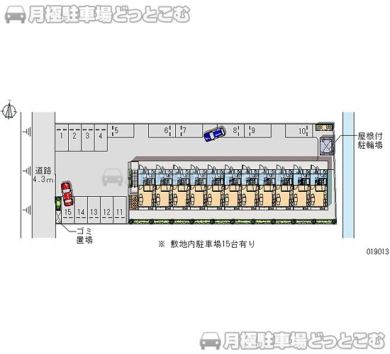 七尾市藤橋町巳28－1の月極駐車場1