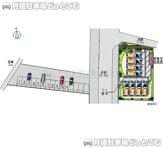 霧島市国分名波町30－26－1の月極駐車場1