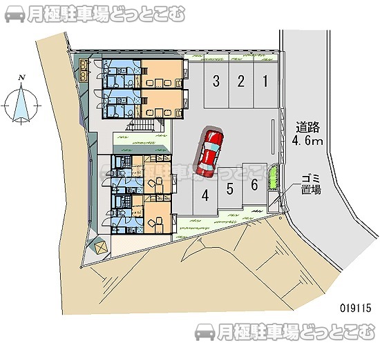 草津市追分南3－9－16の月極駐車場2