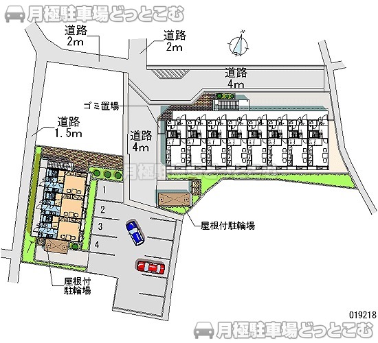 宝塚市中筋6－8－15の月極駐車場2