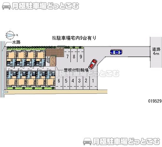 平塚市纒1－39－18の月極駐車場1