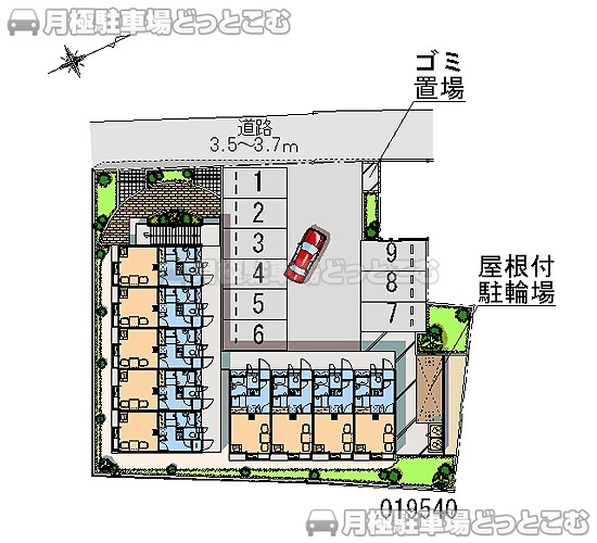 北九州市小倉南区葛原5－2－17の月極駐車場1