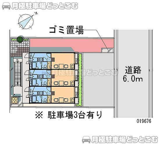 岸和田市箕土路町1－3－16の月極駐車場2