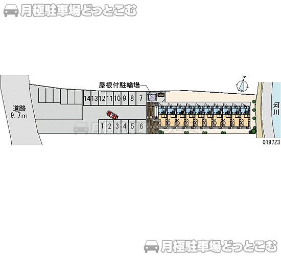 青森市筒井桜川22－7の月極駐車場2