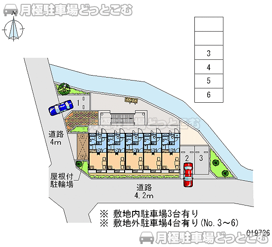 熊谷市上之1379－7の月極駐車場1