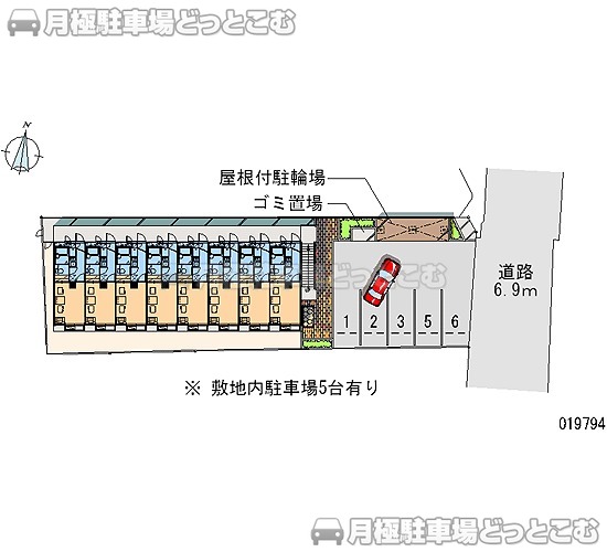 東大阪市玉串元町2－13－18の月極駐車場1