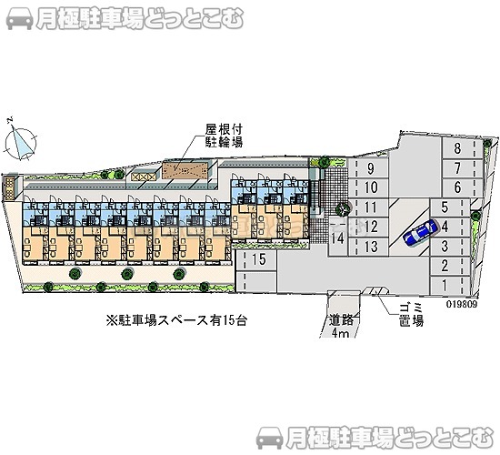 津市高茶屋小森町1655の月極駐車場2