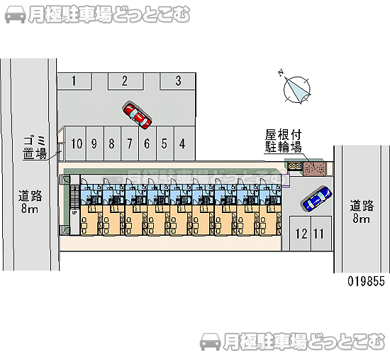 江別市東野幌本町59－4の月極駐車場2