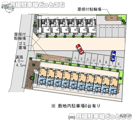 八王子市山田町1606－155の月極駐車場2