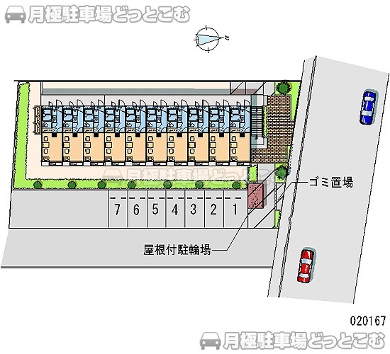 小平市花小金井2－4－12の月極駐車場1