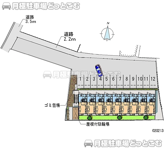 加古川市東神吉町砂部97の月極駐車場2