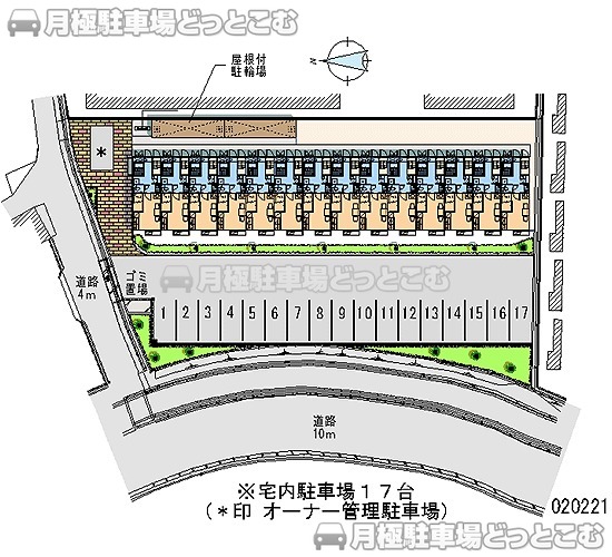 姫路市辻井1－12－17の月極駐車場2
