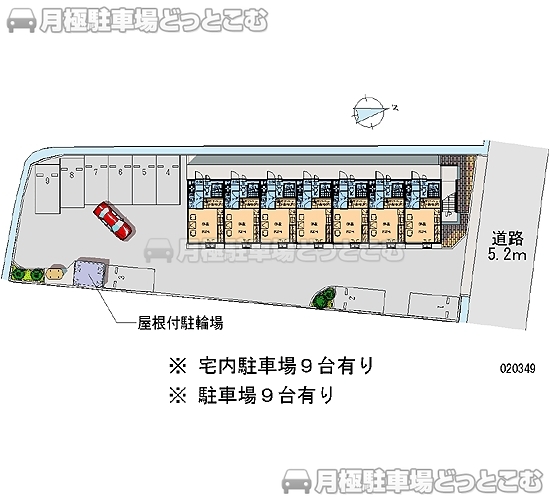 飯田市鼎上山1849の月極駐車場2