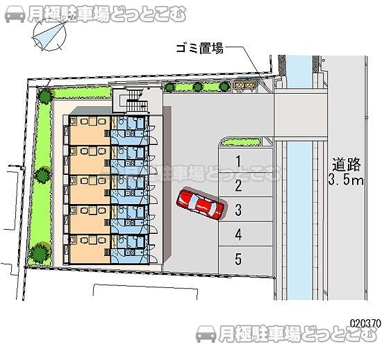 彦根市高宮町2360の月極駐車場2