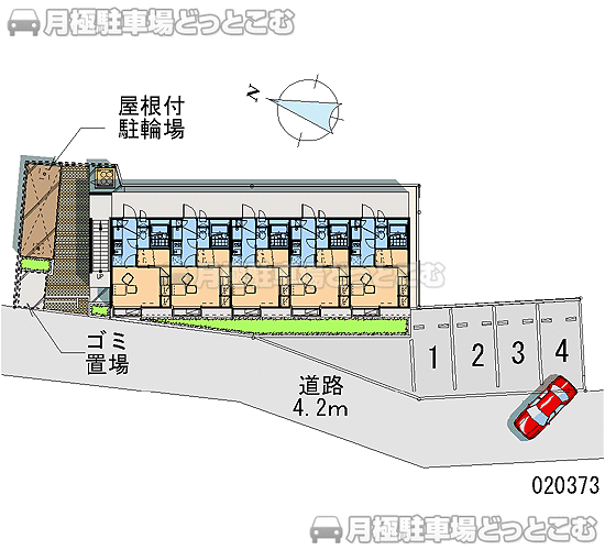 川越市大塚2－21－11の月極駐車場1