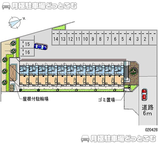 千葉市稲毛区小深町256－7の月極駐車場1