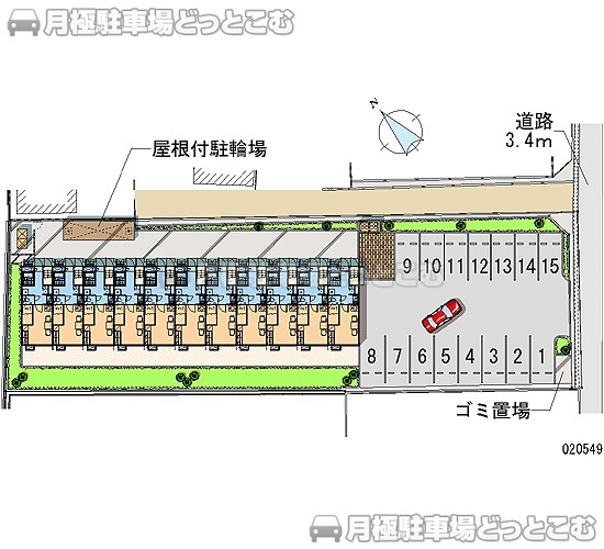 彦根市芹川町524の月極駐車場1