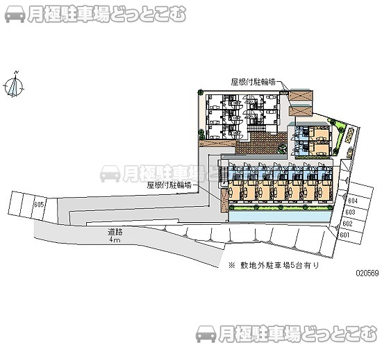 岡山市北区谷万成1－20－43の月極駐車場2