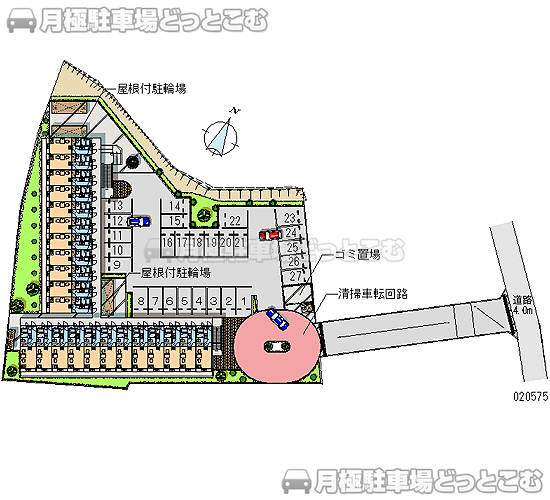 川口市神戸501－1の月極駐車場1