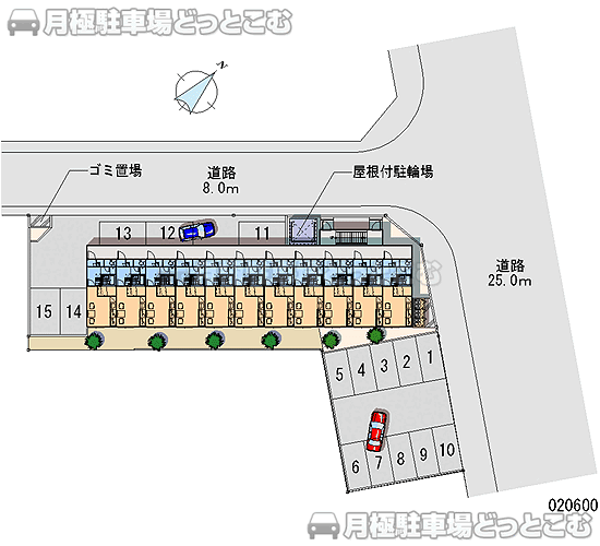 江別市緑ケ丘34－5の月極駐車場2