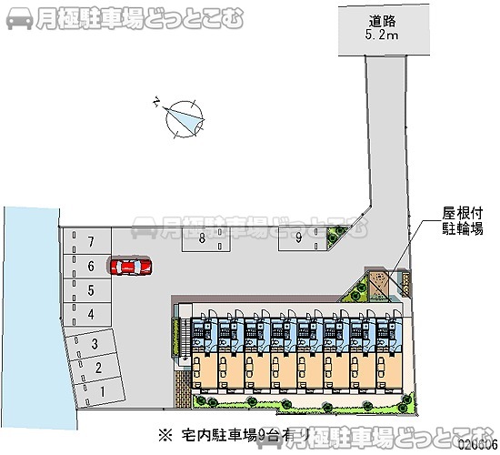 静岡市清水区駒越北町12－3の月極駐車場1