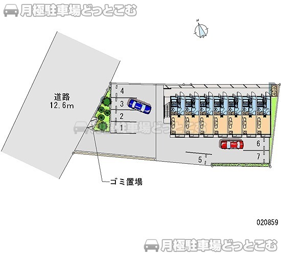 厚木市三田4－3の月極駐車場1