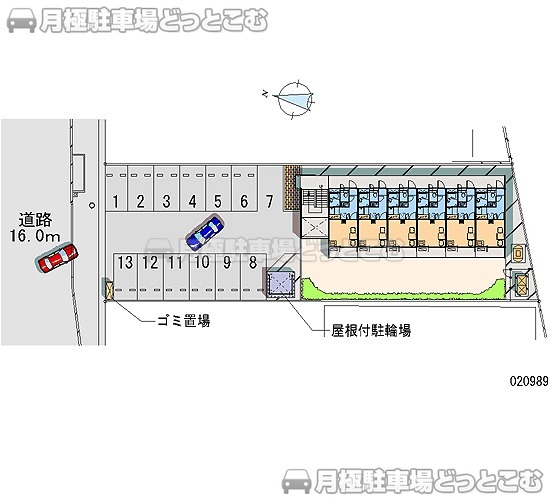 長野市稲葉613の月極駐車場1