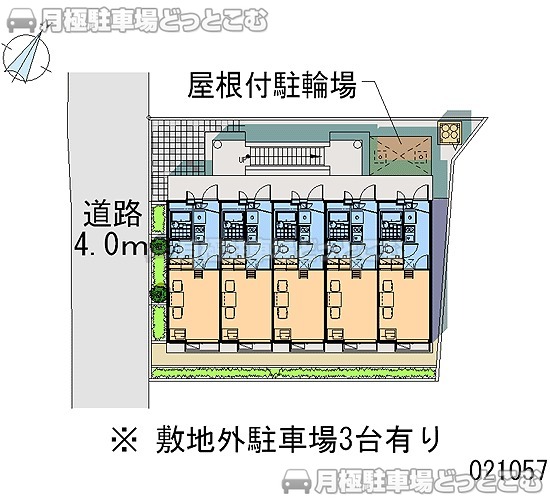 茅ヶ崎市浜竹2－10－33の月極駐車場1