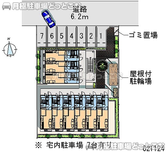 浜松市中央区佐藤1－33－16の月極駐車場2