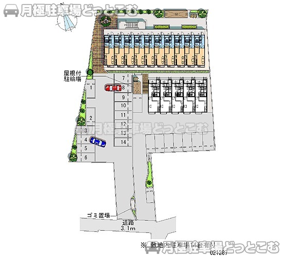 栃木市片柳町1－29－5の月極駐車場1