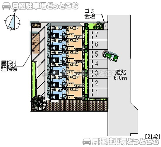 藤枝市若王子3－6－25の月極駐車場2