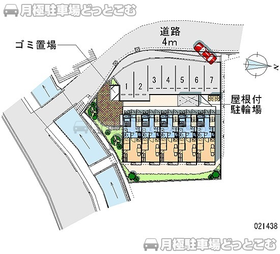 岡山市北区宿本町7－10の月極駐車場1