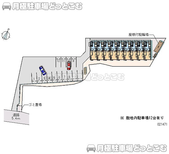 岡山市北区延友細沼423－1の月極駐車場1