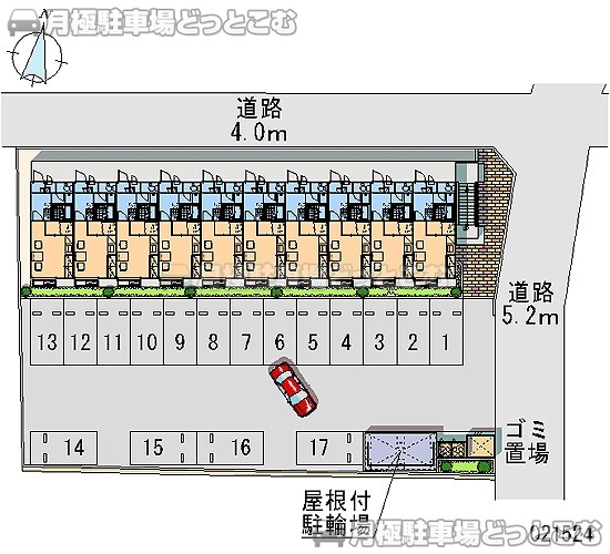 伊達市保原町内町11－1の月極駐車場1