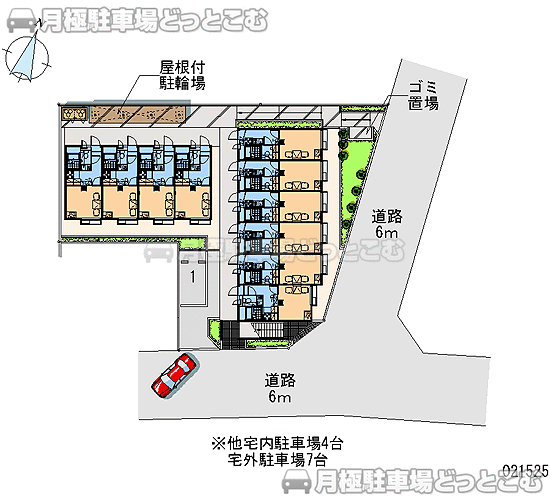 上尾市今泉1－19－1の月極駐車場1