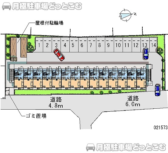 立川市砂川町6－21－6の月極駐車場1