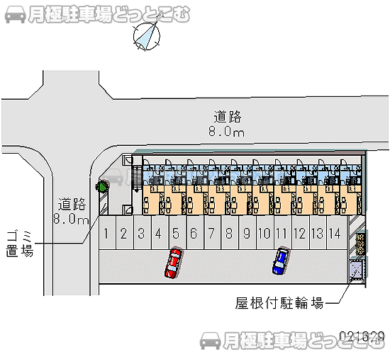江別市東野幌本町59－13の月極駐車場2
