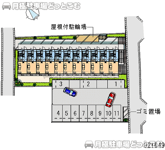 川越市的場1963－2の月極駐車場1