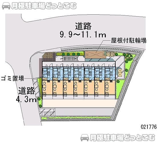 多摩市桜ヶ丘4－34－1の月極駐車場1