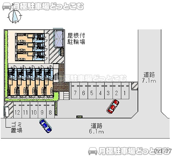 福島市八木田中島163－1の月極駐車場2