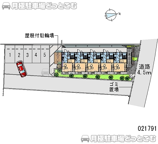 平塚市田村5－9－1の月極駐車場2