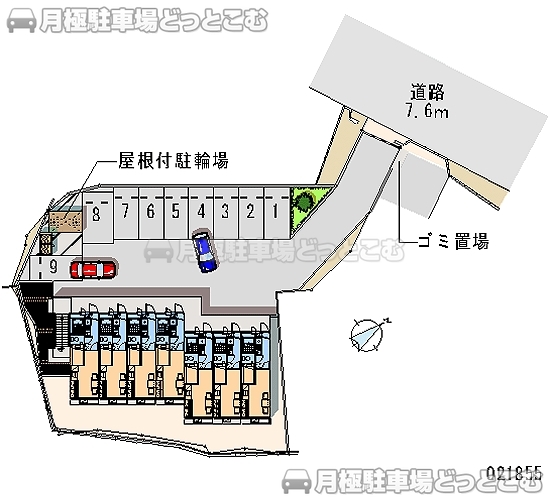 いわき市鹿島町米田沼田15－1の月極駐車場1