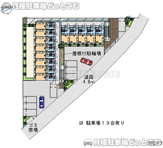 武蔵村山市伊奈平6－56－2の月極駐車場1