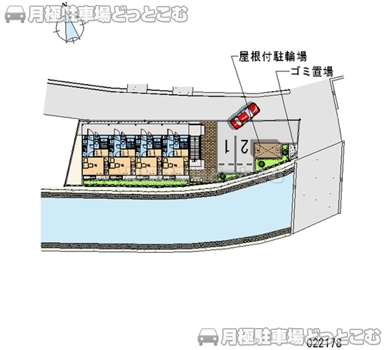 大津市真野6－14－20の月極駐車場2