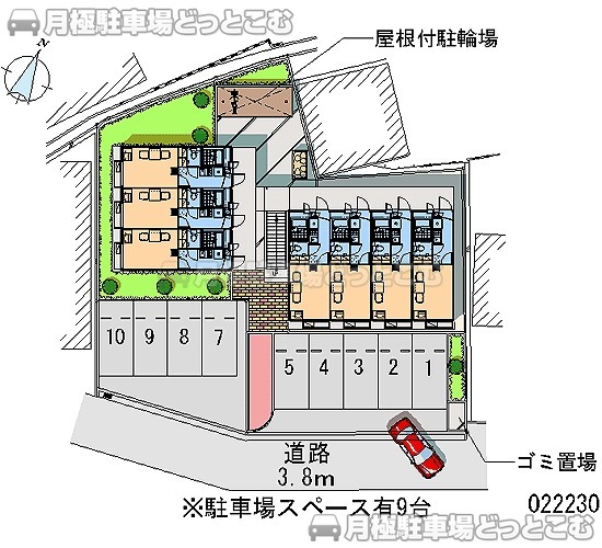 貝塚市王子1022－3の月極駐車場2