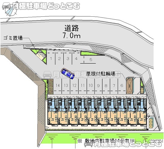 広島市東区中山新町3－18－10の月極駐車場1