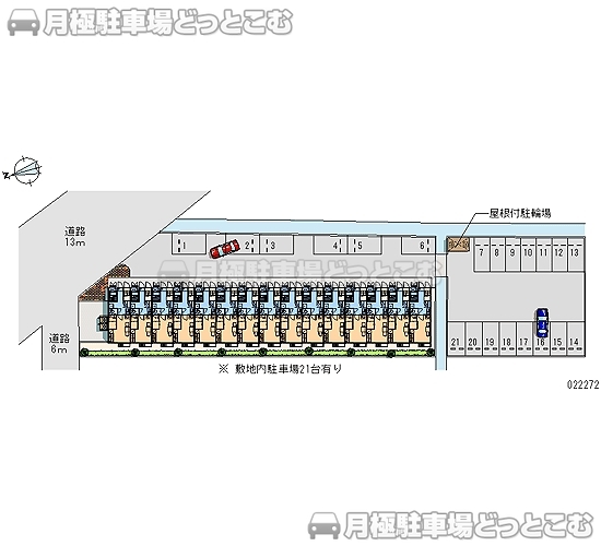 一宮市今伊勢町馬寄舟入48－1の月極駐車場2